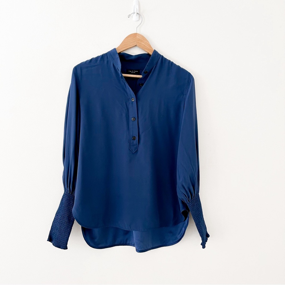 Rag & Bone Women’s Silky Top Blue size medium